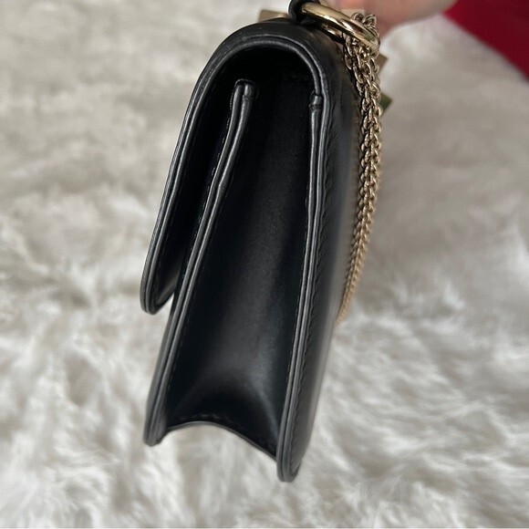 Valentino Rockstud Medium Glam Lock Flap Bag in Black - Picture 11 of 16